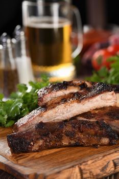 Baked barbecue pork belly