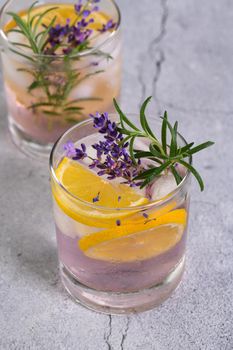 Sparkling lavender lemonade