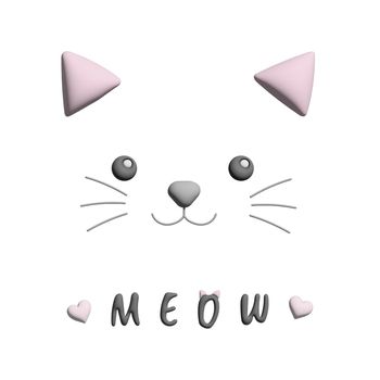 Meow word in 3d vector