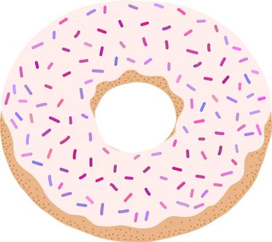 Donut with glaze and sprinkles