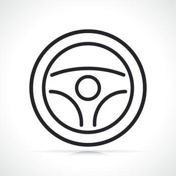 car steering wheel line icon