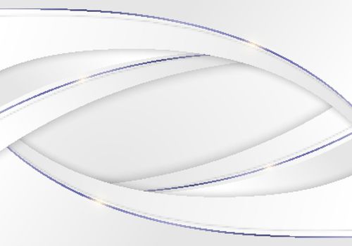 Template abstract elegant white curved shape layer with purple lines on clean background