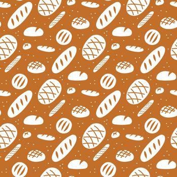 Bread pattern. Simple single color design