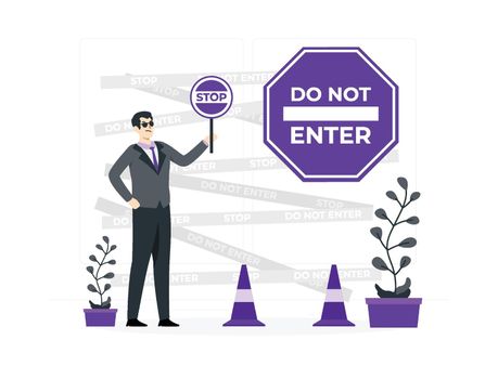 Do not enter sign concept illustration