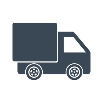 Truck silhouette icon. Cargo transport. Transportation industry. Vector.