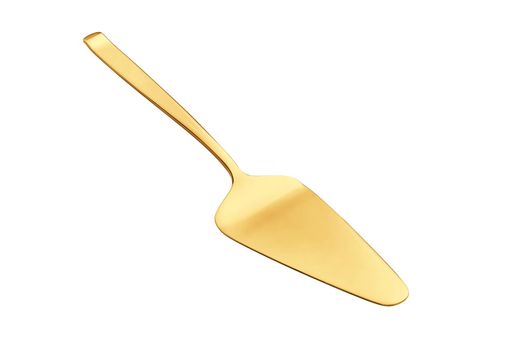 Golden cake spatula, cut out, photo stacking