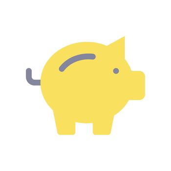Piggy bank flat color ui icon