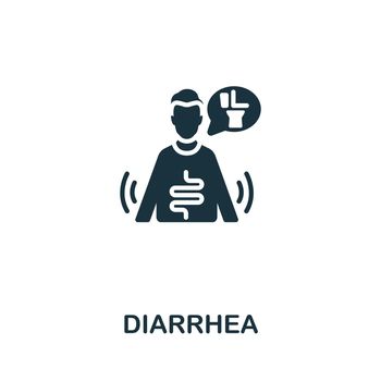 Diarrhea icon. Monochrome simple Allergy icon for templates, web design and infographics