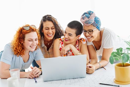 woman girl laptop meeting business office student start up friend teamwork working happy businesswoman