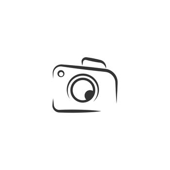 Camera icon logo design illustration template