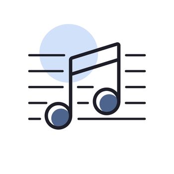 Stave and music notes vector icon