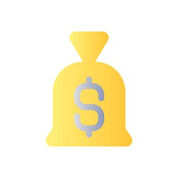 Bag of money flat gradient color ui icon