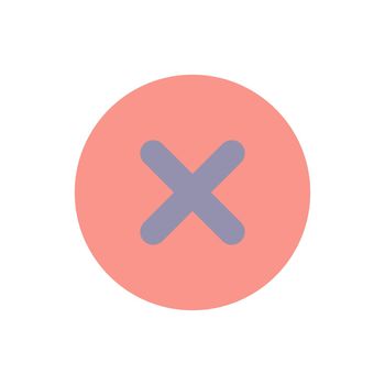 Delete button flat color ui icon