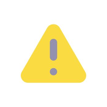 Triangle shaped caution sign flat color ui icon