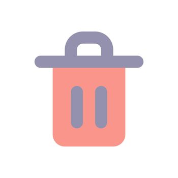 Trash can flat color ui icon