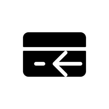Electronic money refund black glyph ui icon