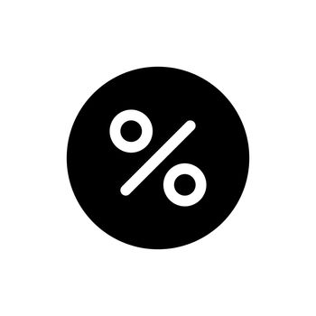 Interest rate black glyph ui icon