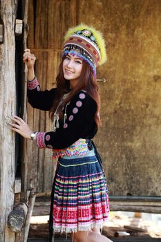 Traditionally dressed Mhong hill tribe woman 