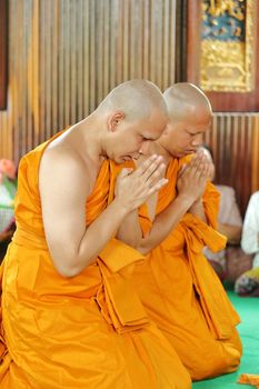 ordination ceremony that change the Thai young men to be the new monks