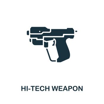 Hi-Tech Weapon icon. Monochrome simple line Future Technology icon for templates, web design and infographics