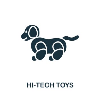 Hi-Tech Toys icon. Monochrome simple line Future Technology icon for templates, web design and infographics