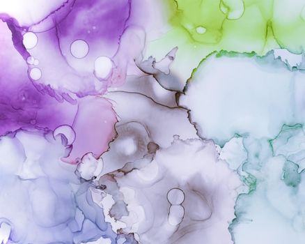 Ethereal Paint Texture. Alcohol Ink Wash