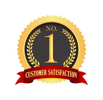 No.1 medal icon illustration | customer satisfaction
