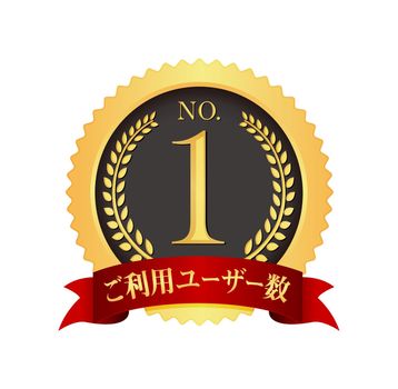 No.1 medal icon illustration | number of users