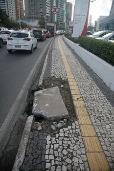 pavement with damaged floor