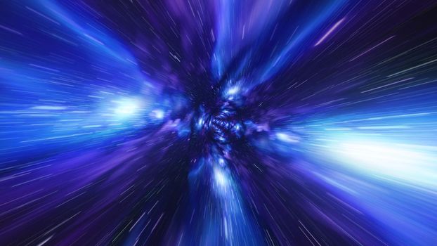 Jump in Time vortex tunnel blue galaxy background