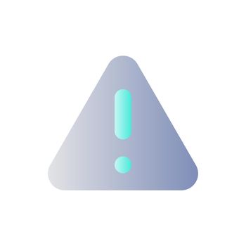 Triangle shaped caution sign flat gradient color ui icon