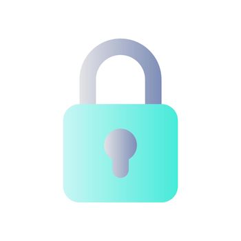 Locked padlock flat gradient color ui icon
