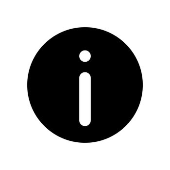 Info black glyph ui icon