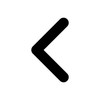 Left arrow black glyph ui icon