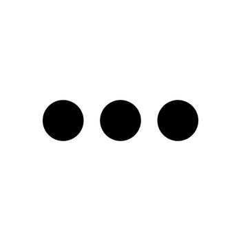 Three horizontal dots menu black glyph ui icon
