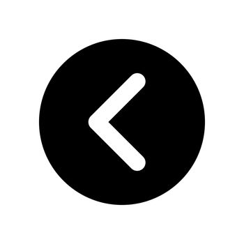 Arrow left button black glyph ui icon