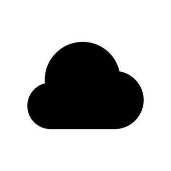 Cloud computing black glyph ui icon
