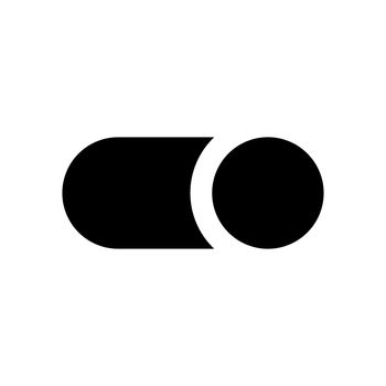 Toggle button black glyph ui icon