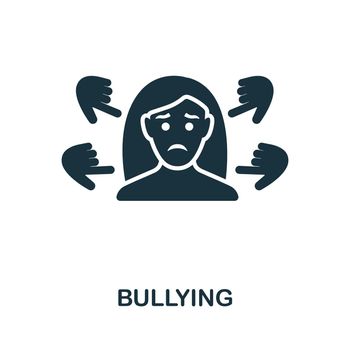 Bullying icon. Monochrome simple line Harassment icon for templates, web design and infographics