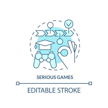 Serious games turquoise concept icon