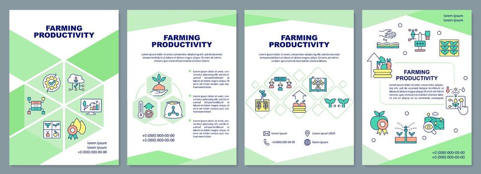 Farming productivity brochure template