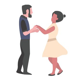 Cute romantic couple dancing together