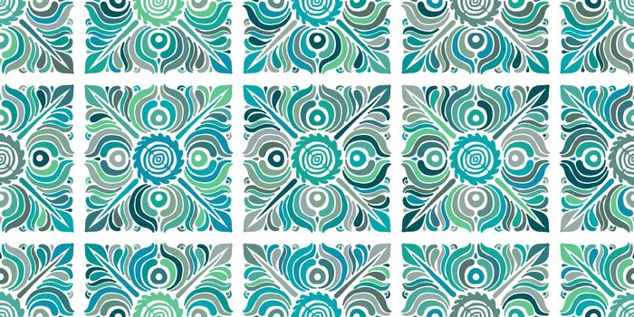 Geometric floral ornament, seamless pattern. Ethnic Background for your design