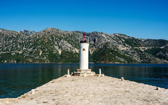 Scenic lighthouse in Montenegro