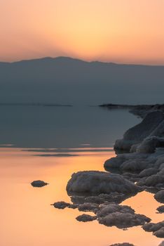 Sunrise at Dead Sea Israel