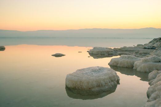 Sunrise at Dead Sea Israel
