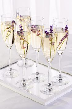 Sparkling lavender Champagne
