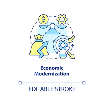 Economic modernization concept icon