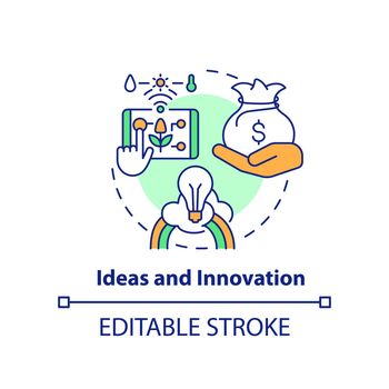 Ideas and innovation concept icon