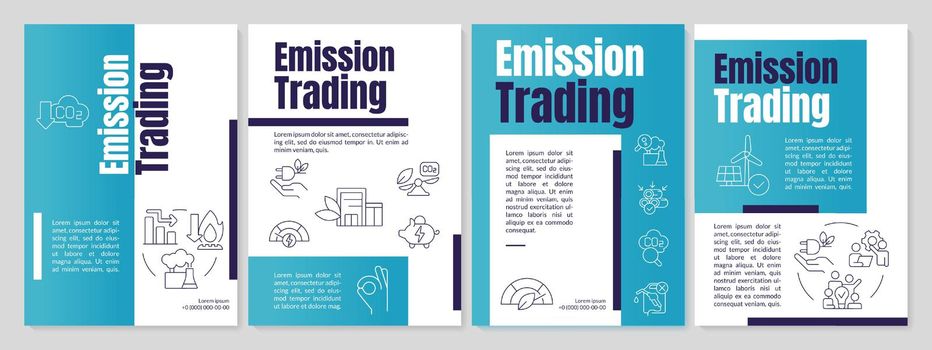 Cap and trade blue brochure template